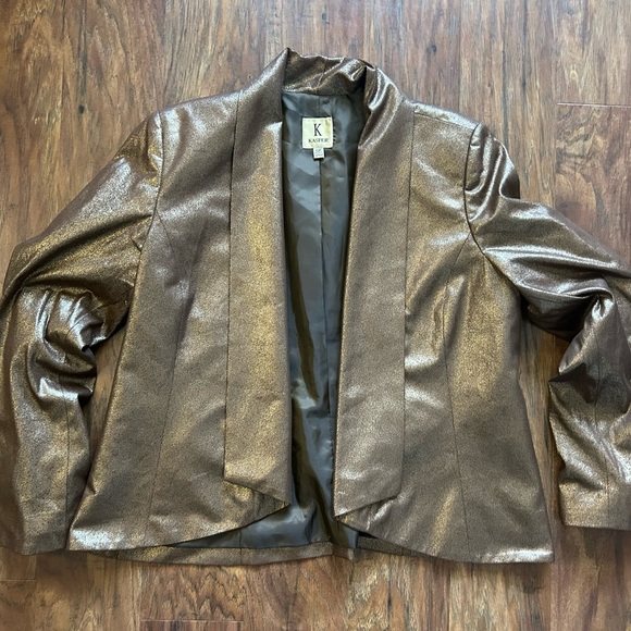 Kasper Jackets & Blazers - Kasper Women's Shimmering Gold Blazer